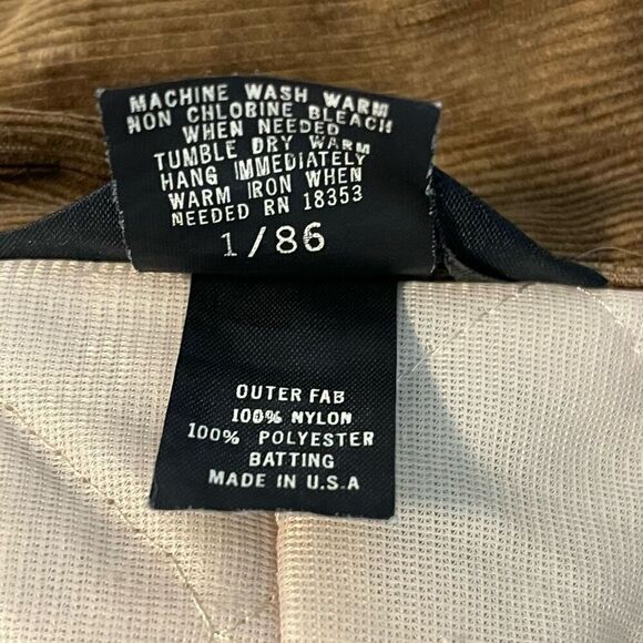 Toppmaster USA Vintage Uniform Work Wear Coveralls Quilted Tan Zip Front Sz S - Picture 7 of 8